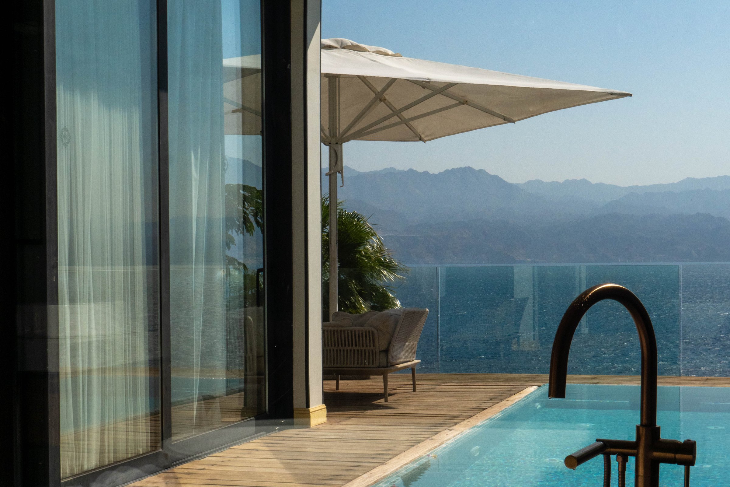 Herbert Samuel — a suite terrace and its pool above the sea