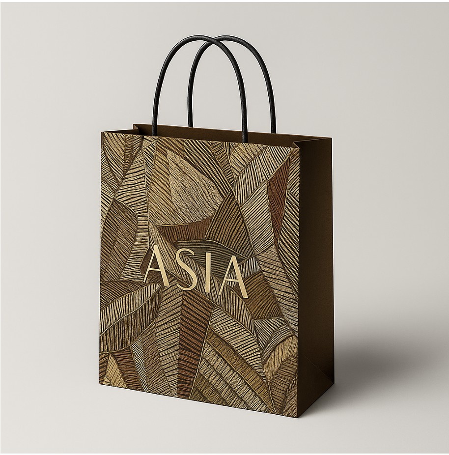 The bag, seen against the light ground