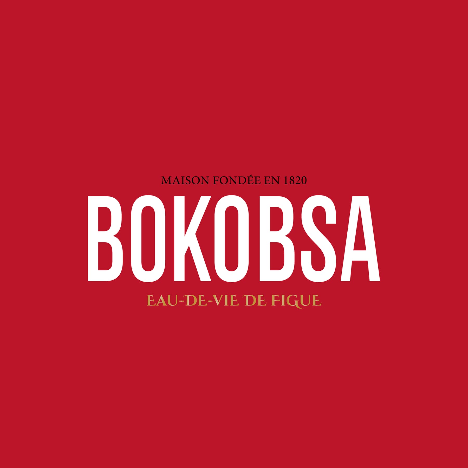 Bokobsa — logo, white on red