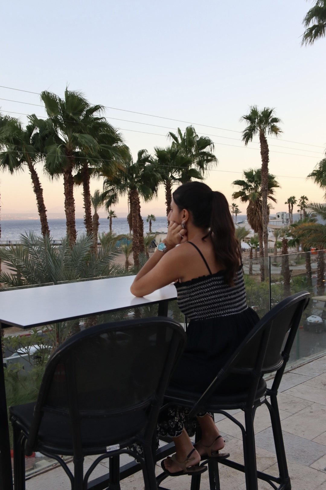 A terrace among the palms